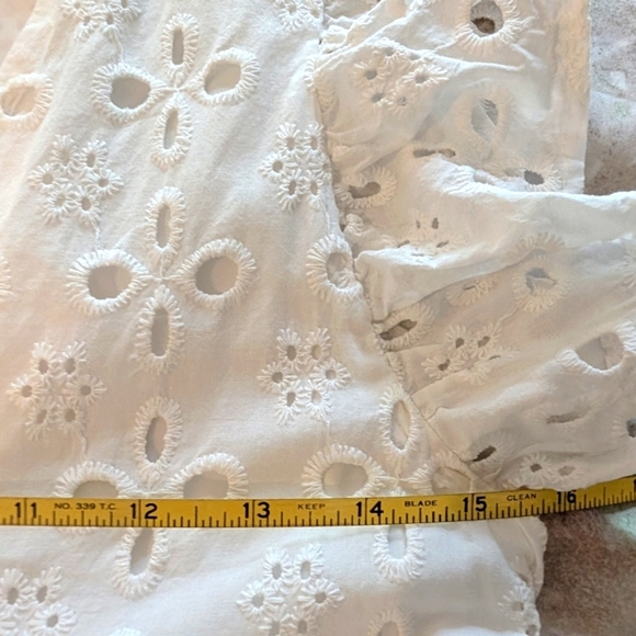 CODE X MODE-White Eyelet Babydoll Cotton Dress-Sz S - Picture 9 of 9